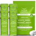Viter Energy Original Caffeine Mints Spearmint Flavor 6 Pack dan 1 / 2 Pound Bulk Bag Bundle - 40mg Caffeine, B Vitamin, Sugar Free, Vegan, powerful Energy Booster untuk Fokus dan Alertice