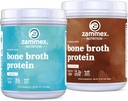 Zammex Bone Broth Protein Powder, Chocolate + Vanilla Flavor