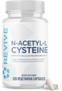 Revive MD NAC Suplement for Men & Women - N-Acetyl Cysteine Support Respirate, Cardiovascular & Cellular Health - Antioksidant & Imune Support (120 Capsules, 60 Servings)