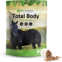 Persediaan Kuda Body Total Persediaan Silver Lining untuk Mental & Overall Health - memroses Better Skin & Healthy Coat for Horses - Natural Herbal Equitionity Horse Supplemen 1 Lb Bag