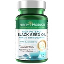 Ketulusan Potency High Potency Black Seed Oil - Kekuatan ganda + Cold Menekan - 3% Thymoquinone - 500 mg Black Cumin Benih Oil - Omega 6 + 9 Essiderness Acids - Mudah ditelan - 30 Mini Softgels
