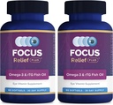 Relief Fokus Ditambah Formula Dry Eye (180 ct. 60 Hari Supply) Tambahan Omega 3 - Dry Eye Relief Suplemen - Omega 3 Ikan Oil