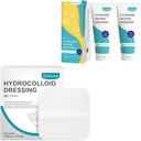 Hydrocolloid Wound Dressing 10 Pack Ultra Thin 4 "x 4" + 2 Packs Hydrogel Wound Dressing