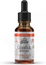 Licorice Tincture, Organic Licorice Extract (Glycyrrhiza Glabra) Root Kering, Herbal Suplemen, Non-GMO di Cold- Menekan Organik Glycerin 4 oz, 670 mg