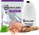 Nevlers White Himalaya Salt Inhaler untuk Lungs & Nose dengan 6 Oz Coark Pink Sea Salt Aver4; Portabel Ceramic Himalaya Garam Merah Muda Inhaler 124; Natural Homeophopathic Relief