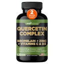 Gade Nutrition Organic Quercetin dengan Bromelain Vitamin C dan Zinc 124; Ammune Supplemen Quercetin 500mg Capsules 124; Bioflavonoid dibuat di USA Third Party Tested