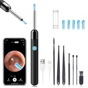 Ear Wax Removal - Alat Remover Earwax dengan 8 Pcs Ear Set - Ear Canal Cleaner dengan 1080P Camera - FSA HSA Eligly - Ear Cleaning Kit dengan 6 Ear Spoon - Ear Kamera untuk iOS & Android (Hitam)