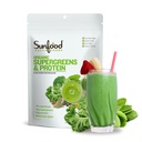 Sunfood Organic Supergreens & Protein - Greens Superfood Powder, Powder Organic Protein, Tanaman berbasis Vegan Protein, Super Greens for Gut Health w / Chlorella & Spirulina, 23g Protein Per Serving - 8 oz
