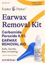 Foster & Thrive Earwax Removal Kit, Softens & Loosens Excesswax, Safe, Gentle and None-Irrtating, Carbamide Peroksida 6.5%, termasuk Drops dan Ear Syringe Bulb, 0.5 Oz