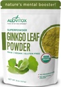 Ginkgo Biloba Biloba Powder 8oz - Ginkgo Biloba Tea Supports Agetal, Memory, Focus, Mood & concentration - 100% Natural Ginko Extract, Vegan, Non GMO & Certifikasi Pouder Organik Ginkgo Leaf