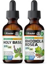 BIO KRAUTER Holy Basil Tarture 2 Fl Oz. & Rhodiola Rosea Tincture 2 Fl.