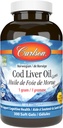 Carlson Labs Cod Liver Oil, Low Vitamin A, 230mg Omega- 3, 300 Count