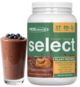 Pescience Pilih Bubuk Protein Vegan, Tanaman Based Protein Powder, Amazing Taste, Smooth Texture, Pea and Brown Rice Blend, Dairy Free, Laktosa Free, Gluten Free - Chocolate Peanut Butter, 27 Servings