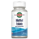 KAL Metyl Foil 400 mcg DFE, 5- MTHF Active Form Vitamin B9, Folic Acid Suplement, Prenatal, Mood and Brain Dupport, Fast Dissoling ActivTab, 60- Day Affitee, 90 Pelayan, 90 Tablet