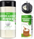 Sodium Alginate Powder - 4oz Pure Sodium Alginate Food Grade Thickener Powder, Natural Gelling Agent for Desserts, Caviar Sferes Membuat, Es Krim, Meathaves, Vegan Stabilizer untuk Baking, Tebal