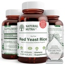 Natural Nutra Red Yeast Rice Extract, Cardiovascular Support, Helling Enhance Immunity, Helling Body Fats & Fluid Flow, Imporve Ditrable, Gluten Free Supplemen, 600 mg, 60 Capsules (2 Pack)