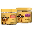 Pre, Pro, PostBiotic + Salmon SkinHealth Chow Suppplement Bundle - Dog Vitamin, Zinc, Biotin, Progories, Omega 3 Fish Oil, dan Wild Alaska Salmon Oil, Cure Itchy Skin