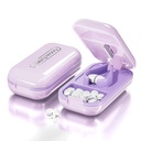 DUBSTAR Little Pill Cutter, Pill Cutter Splitter for Small and Tiny Pills, Portable Pretty Pill Cull for Large Pills, Cuts Vitamin Tablet for Purse Pocket (Pill Cutter, Purple)