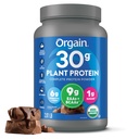 Orgain Organic 30g Vegan Protein Powder, Chocolate 9g EAAs + BCAAs, Plant Protein, 6g Prebiotic + Fiber, 1g Sugar, Pre- Workout, Muscle Dukung + Recovery - 2.01lb (Packaging May Vary)