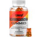 Ashwagandha Gummies with Turmeric and Black Pepper Extract - Herbal Gummy Supplemen - 60 Gummies