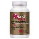 Qunol Plus Ubiquinol Coq10 200mg dengan Omega 3 250mg Ekstra Kekuatan Antioksidant (Bovine Versi), 90 Cacah