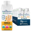 CATE FARMS FARILANIS Kids Nutition Shake, Vanilla, 8g protein, 27 Vitamin dan Mineral, Meal Replacement Shake, Protein, Gluten Free, Non-GMO, 8.45 Fl oz (Paket 12)