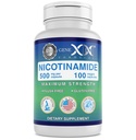 Genex Formulas - Nicotinamide 500mg Vitamin B3 Flush Free Niactin Capsules for Heally Skin - Niacinamide Supplement Pills help Produce Keratin & During & Dukung Skin Cell Health & Energy - (100 Capsules)