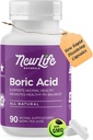 NewLife Comparals - Medical Grade Boric Acid Vaginal Suppotory - 600mg - 100% Women Pure pH Balands - Infeksi Yeast, BV - 90 Capsules: Dibuat di USA