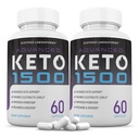Laboratorium Berhak (2 Pack Lanjutan Keto 1500 Keto Pil 1275MG Baru & Impressed Formula Berisi Berisi Apel Vinegar Ekstra Virgin Posaran Minyak Hijau Daun Tea 120 Capsules