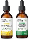 Wild & Organic Pine Pollen Tacrture 2 fl oz & Stinging Nettle Root Tincture 2 fl oz
