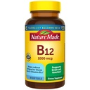 Nature Made Vitamin B12 1000 mcg, Dietary Supplemen untuk Energi Metabolisme Dukungan, 90 Softgels, 90 Hari Supply