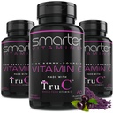 (3 Kemas) Dukungan Imunitas Alam Vitamin C mentah dari Berries, Antioksidan Premium, Bioflavonoid & Polyphenol, 180 Vegan Capsules