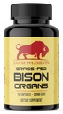 Grass Fed Bison Supplement Organ, Support Whole Body Wellness with Proprietary Blend of Liver, Heart, Kidney, Freeze- Dry Bison, Non- GMO, 180 Capsules