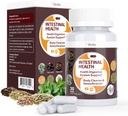 Gut Health Cleanse Detox Capsules - Instinal Cleaner dengan Wormwood, Black Walnut, Bulb Garlic, Clove Dukung Colon Cleanser & Ditrable System for Women & Men, 30 Caps
