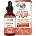 MaryRuth Organics Ashwagandha Root 124; USDA Organik Ashwagandha Liquid Drops 12.4; Stress Relief, Natural Calm, Relaxation dan Mood Dukungan Supplemen 124; Adaptogenik 124; Nervine Agene 124; Vegan 124; None-GMO 124; 60