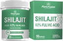 SHILAJIT Capsules 1000mg - Himalaya Shilajit dengan Fulvic Acid - Shilajit Suplemen Herbal - Shilajit Tambahan Kapsul - Shilajit untuk Pria & Perempuan - 90 Capsules