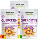 Quercetin dengan Bromelain Gummies - Vitamin C + Zinc + Vitamin D3 - Quercetin 500mg Gummies untuk Anak-anak dan Dewasa (3 Packs)