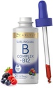 Carlyle Sublingual Vitamin B Complex 124; dengan B12 124; 2 Fl Oz 124; Berry Flavor 124; Vegetarian, Non- GMO, dan Gluten Free Supplemen
