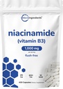 Vitamin B3 Niacinamide Per Capsule, 400 Capsule 124; 1.000mg Flush Free Niasin Per Serving, Esonale B Vitamin Suplemen 124; Skin Care Health & Energy Dukungan 124; Non-GMO, Gluten Bebas