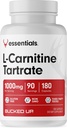 Bucked Up L- Carnitine Tartrat 1000mg, Esensial (90 Hamba, 180 Kapsul)