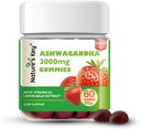 Nature 's Key Upgraded 2.0 Ashwagandha Gummies, 3000mg Extra Potency Ashwagandha Support; dengan Vitamin D2, Lemon Balm, & Black Pepper Delief untuk Stress Relief dan Good Count (60 Count, Paket 1)