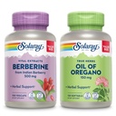 SOLARAY Berberine dan Oil dari Oregano Bundle - Berberine HCI dari India Barberry Plus Oregano Oil Support - 100 Veval Caps / 120 Softgels