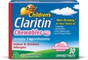 Claritin 24 Hour Alergi Chewables untuk Anak-anak, Bantuan Alergi Non Drowsy, 30 Count