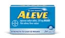 Aleve Tablets dengan Naproxen Sodium, 220mg (NSAID) Pain Reliever / Fever Reducer, 24 Count, Blue