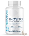 Revive MD Inositol Supplement for Men & Women - Mood Support, Hormonal Saldo, Blood Sugar & Reproduktif Health - Vegan-Friendly, Gluten- Free - 360 Vegetarian Capsules - 180 Servis