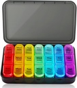 Weekly Pill Organizer 3 Kali sehari, 7 Hari Kotak Pil Besar Kompartemen Moisture- Kasus Pill Bukti, Daily Portable Travel Morning Noon Evening Pill Container, untuk Fish Oils, Vitamin, Suplemen