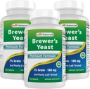 Sastra terbaik, Brewer Yeast, 7- 1 / 2 Grains dengan Vitamin B1, Vitamin B2, 1000 mg 240 Tablet (240 Count (Paket 3)
