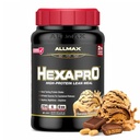 ALLMAX HEXAPRO, Chocolate Peanut Butter - 2 lb - 25 Grams Protein Per Serving - 8-Hour Diterima Pelepasan - Nol Gula - 21 Hamba