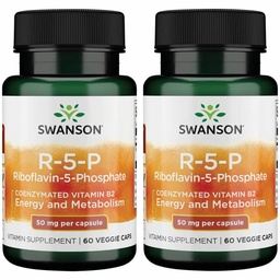 Swanson R-5- P (Riboflavin-5- Pfoshate) - Vitamin B2 Promoting Energy, Metabolisme & Vision Health - Natural Wellness Formula - (60 Capsules) (2 Pack)