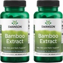 Extract Swanson Bambu - Natural Hair, Skin and Nails Supplemen - 70% Formasi Konten Silica & Perkembangan Tulang - (60 Veggie Kapsul, 300mg Masing-masing) (2 Pack)